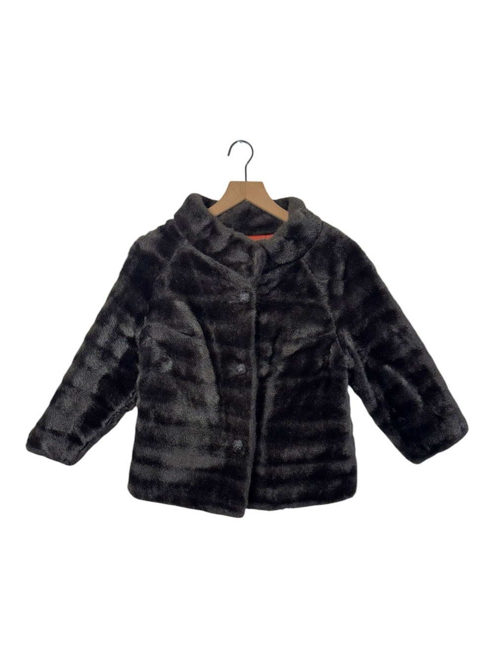 Vintage 60s Styled by Winter Faux Fur Jacket Mob Wife Blazer Button Front